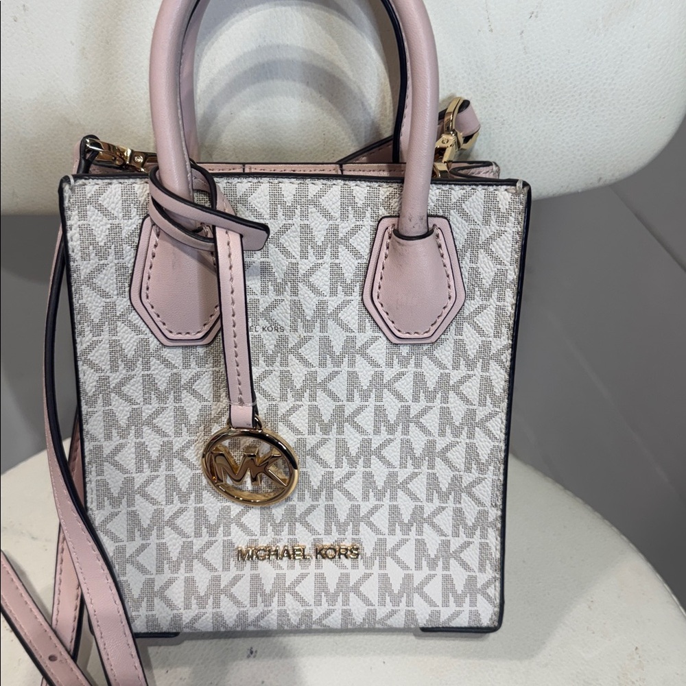 Michael Kors Pink and Cream Mini Bag